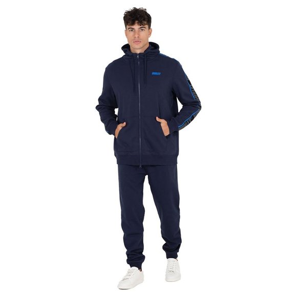 Hurley Men's Blocked Full Zip Fleece Hoodie Track Jacket - Blue - Picture 9 of 10